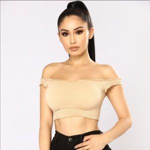 Fashionnova Nude Crop Top